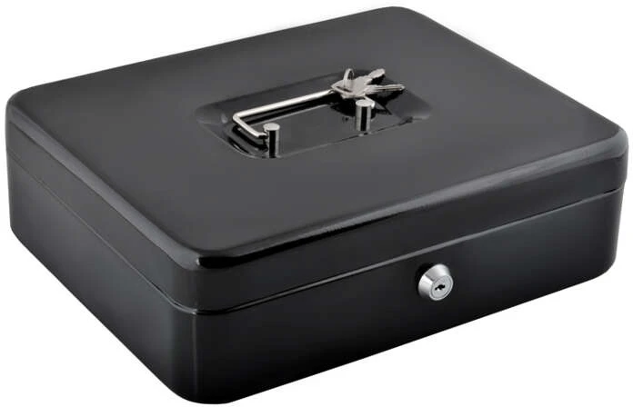Malatec ISO TRADE Metalinis pinigų dėžutė Juoda Lockable 30x24x9cm