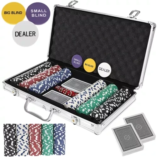 Malatec Pokerio žetonų rinkinys lagaminėlyje Texas, 300 žetonų. PREMIUM