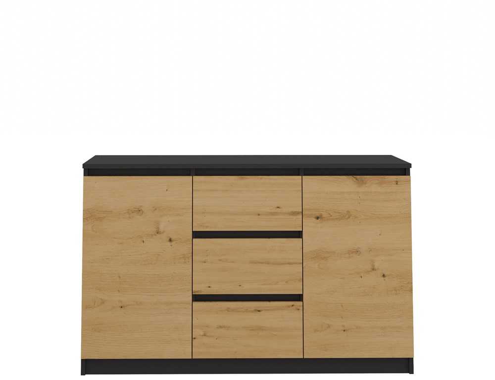 Top E Shop Baldų Komoda - 2D3S 120x30x75 Cm, Antracito/Artisano Spalvos