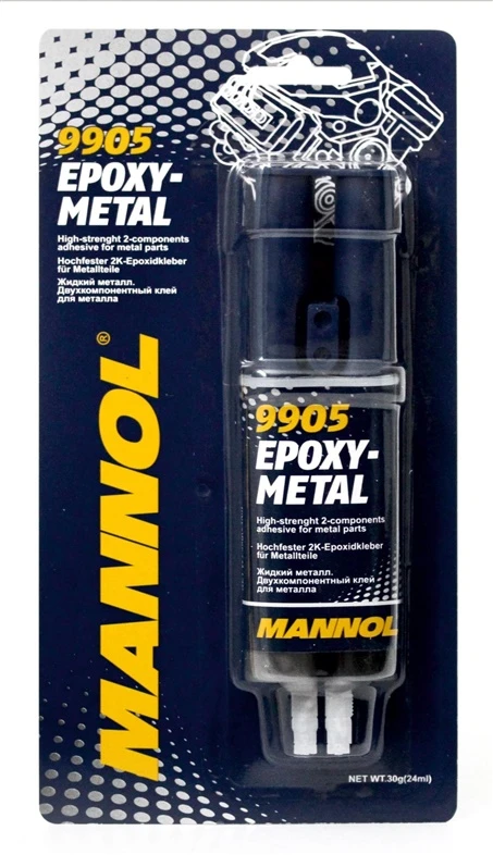 Auto epoksidiniai metalo klijai Mannol, 30 ml
