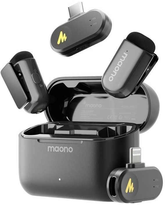 maono Wave T1 Mini Wireless Belaidis Mikrofonas | Juodas