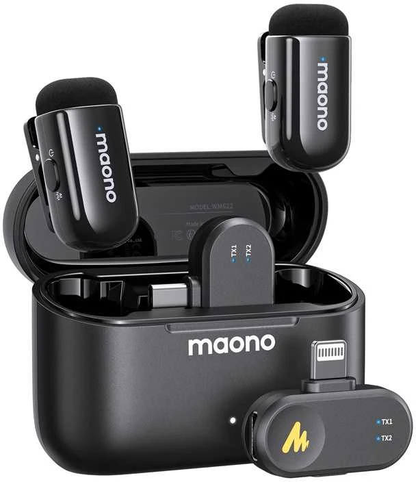 maono Wave T1 Mini Wireless Belaidis Mikrofonas | Juodas