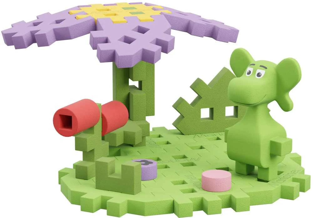 Marioinex Diplodocus Dragon and Jungle Mini Waffle 25vnt + figūrėlė ZA5