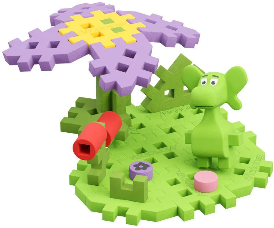 Marioinex Diplodocus Dragon and Jungle Mini Waffle 25vnt + figūrėlė ZA5