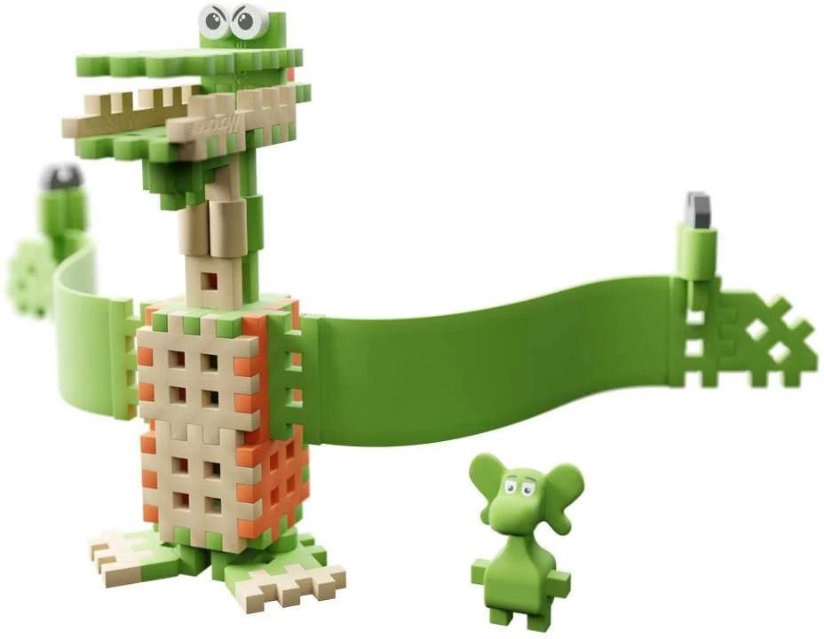 Marioinex Diplodocus ir Pterodactyl mini vaflių blokeliai 60 vnt + figūrėlė ZA5499