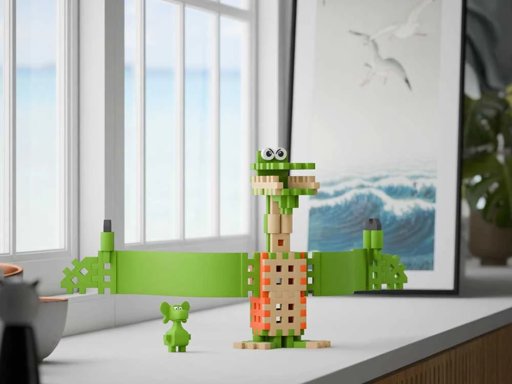 Marioinex Diplodocus ir Pterodactyl mini vaflių blokeliai 60 vnt + figūrėlė ZA5499