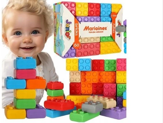 Marioinex Spalvotos plytos junior 60 vnt.