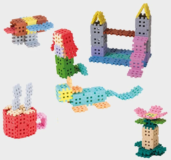 „Marioinex“ mini vafliniai kaladėlės, 400 pastelinių spalvų