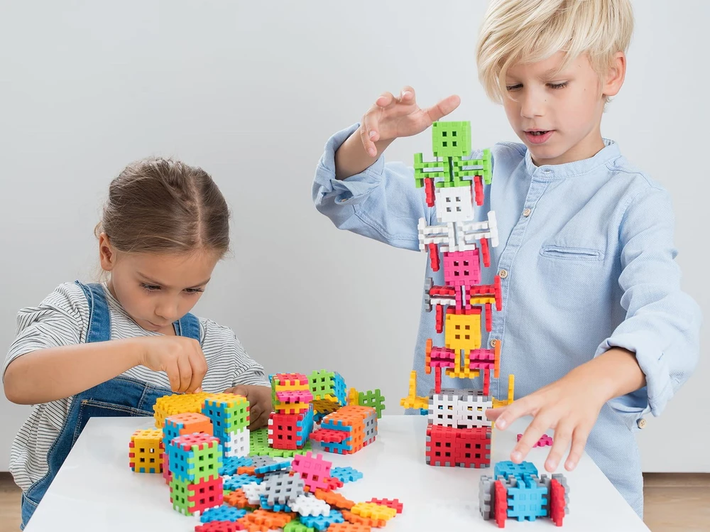 Marioinex mini vaflių kaladėlių rinkinys, 3 vnt., 140 detalių