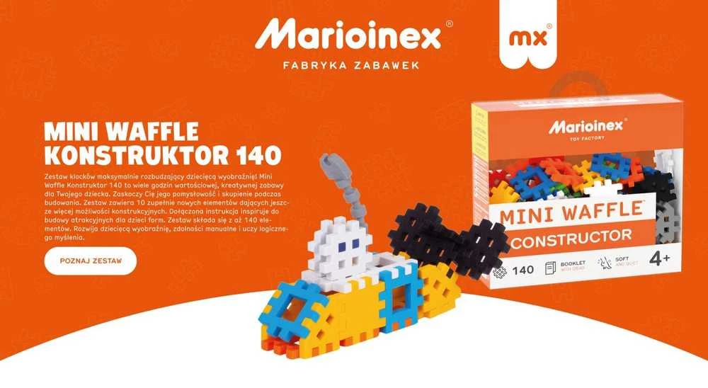 Marioinex Mini vaflinės statybinės plytos 140 vnt.