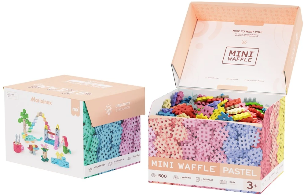 Konstruktorius Waffle Mini Pastel Konstruktorius 500 Elementas