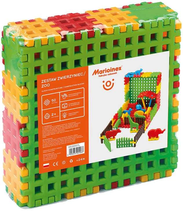 Marioinex Statybiniai blokai Zwierzyniec ZOO 50 vnt. Vafliai ZA5037
