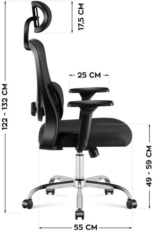 Biuro kėdė „Mark Adler Manager 3.3 Juodas“, ergonominė kėdė, juoda