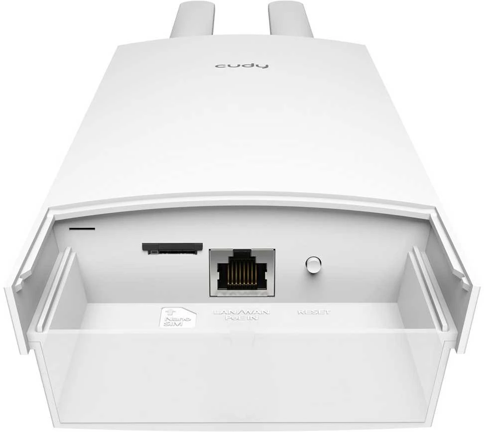 „Cudy“ vidinis/išorinis 4G Cat 6 AC1200 Wi-Fi maršrutizatorius, LT700 lauko 1.0 belaidis maršrutizatorius, gigabito eterneto dviejų dažnių (2,4 GHz / 5 GHz) Baltas