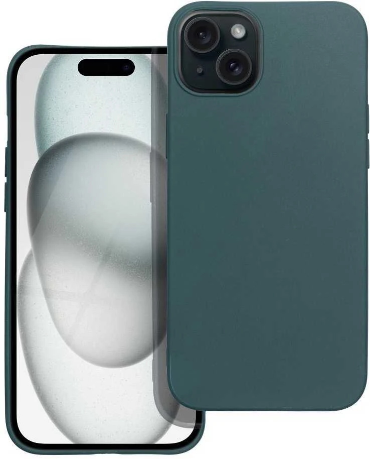 OEM dėklas, skirtas iPhone 15 PLUS, matinės tamsios žalios
