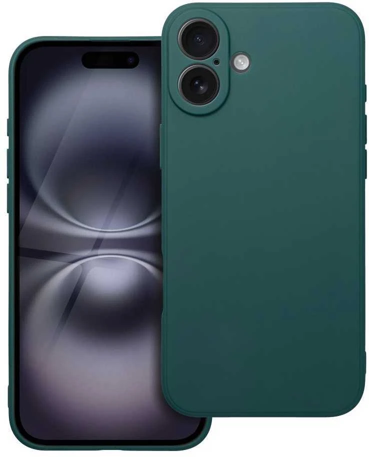 OEM dėklas, skirtas iPhone 16 PLUS, matinis, tamsus, žalias