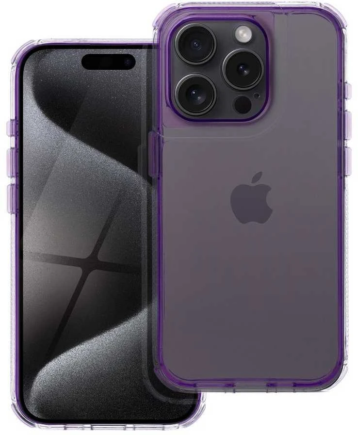 OEM dėklas, skirtas iPhone 17 AIR Matrix, skaidrus, šviesiai violetinis