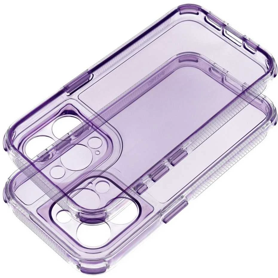 OEM dėklas, skirtas iPhone 17 AIR Matrix, skaidrus, šviesiai violetinis