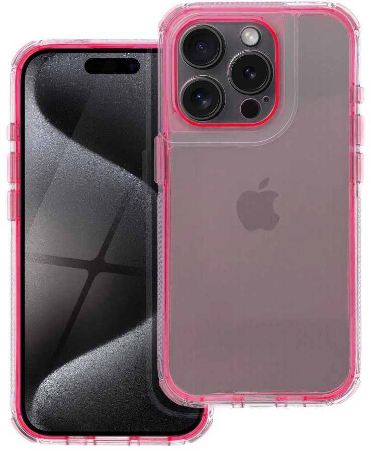 OEM dėklas, skirtas „iPhone 17 AIR Matrix“ skaidriai rausvos spalvos