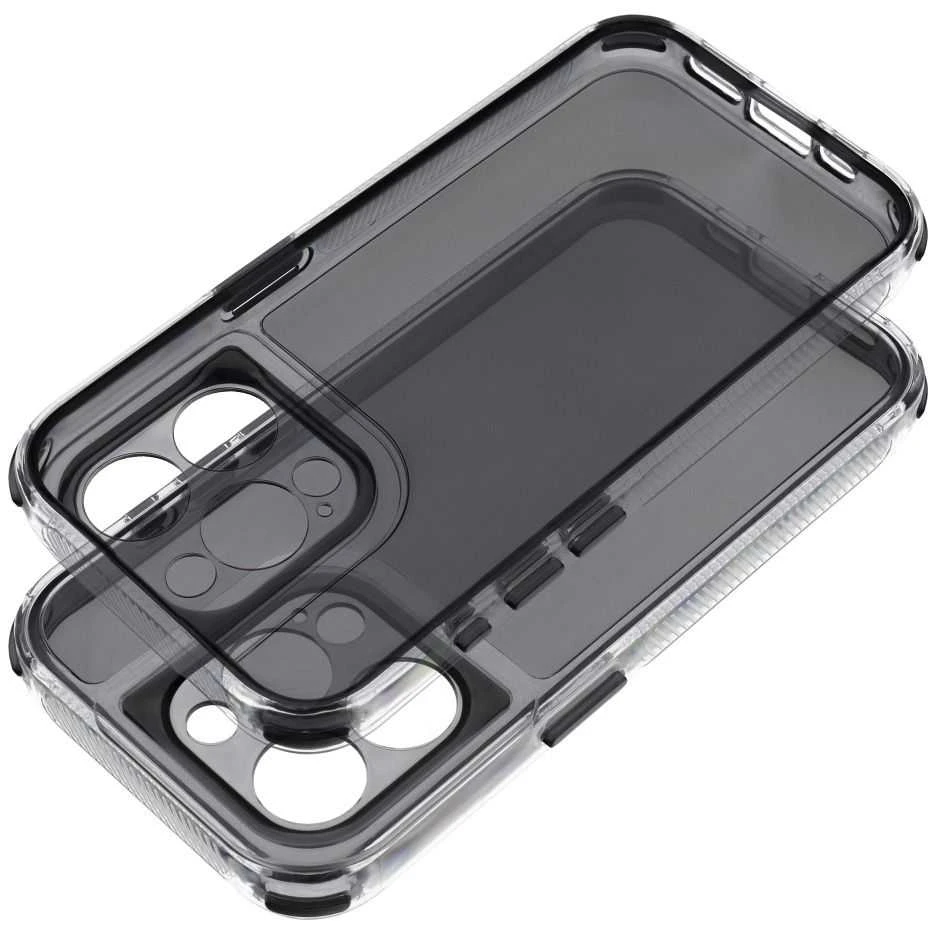 OEM dėklas, skirtas iPhone 17 Pro / 18 Pro (žemas kameros kraštas), Matrix Clear, juodas