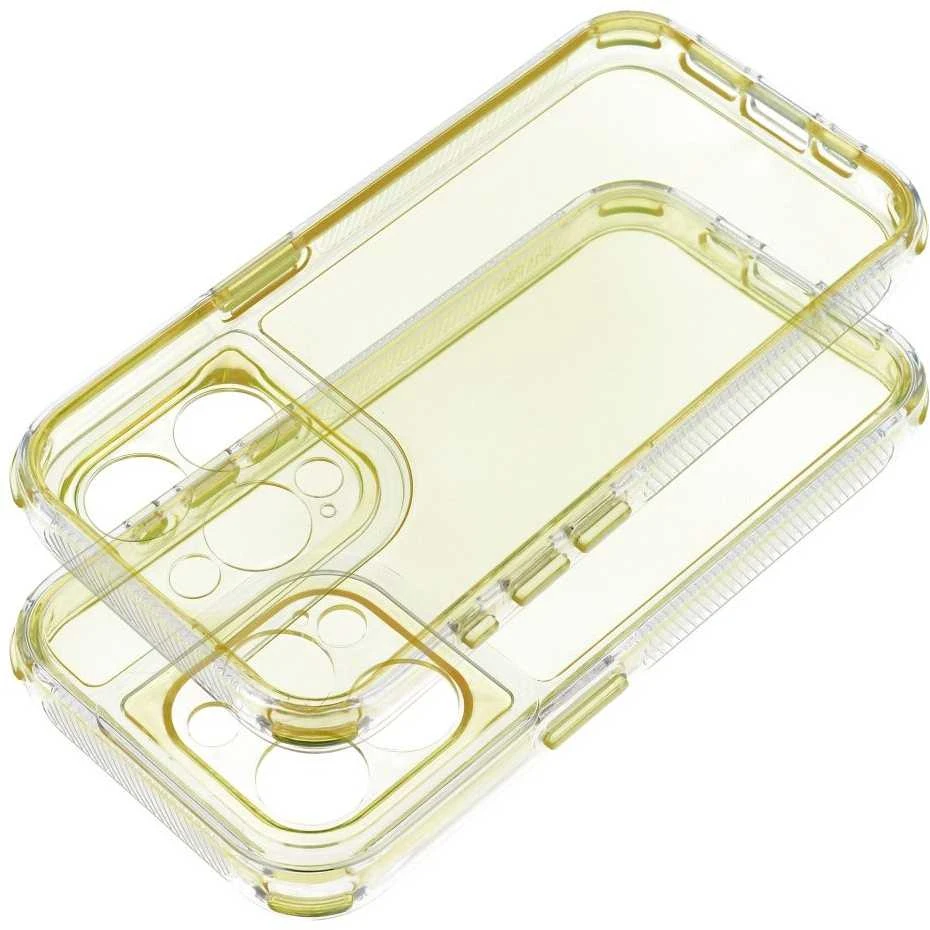 OEM dėklas, skirtas iPhone 17 Pro Max / 18 Pro Max (žemas kameros kraštas), Matrix Clear Geltona
