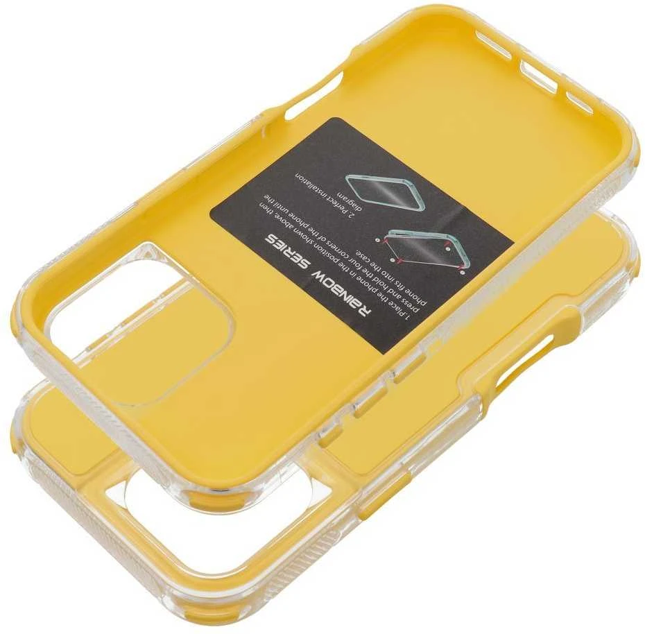 OEM dėklas, skirtas iPhone 16 PRO MAX, Matrix, geltonas