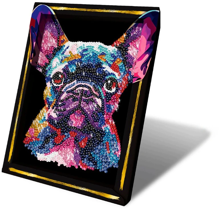 Mattel Create a picture from sequins Pop art Dog French Bulldog Diamond embroidery ZA6712