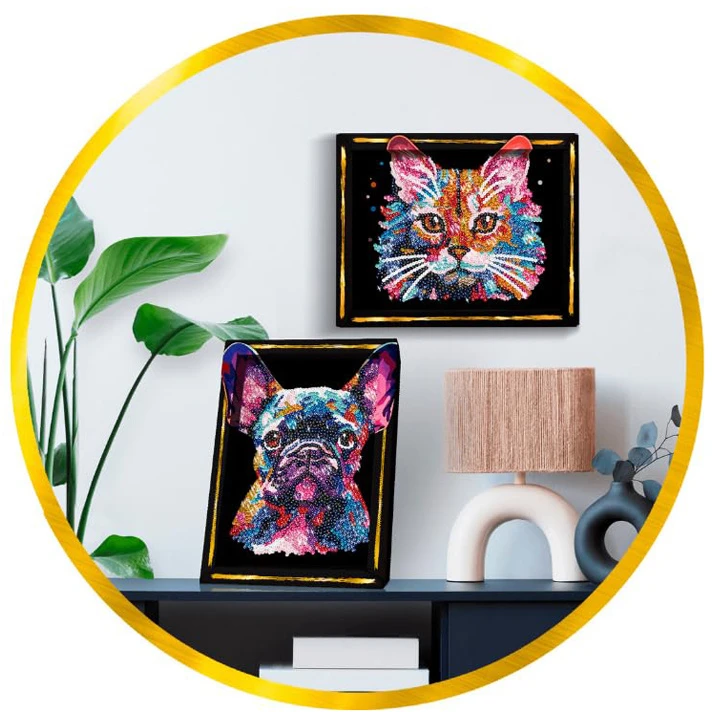 Mattel Create a picture from sequins Pop art Dog French Bulldog Diamond embroidery ZA6712