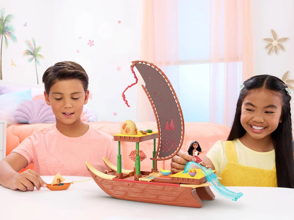 Žaislas - Mattel Disney Vaiana 2 Kanoja Žaislų Rinkinys su Mini Lėle ir Priedais