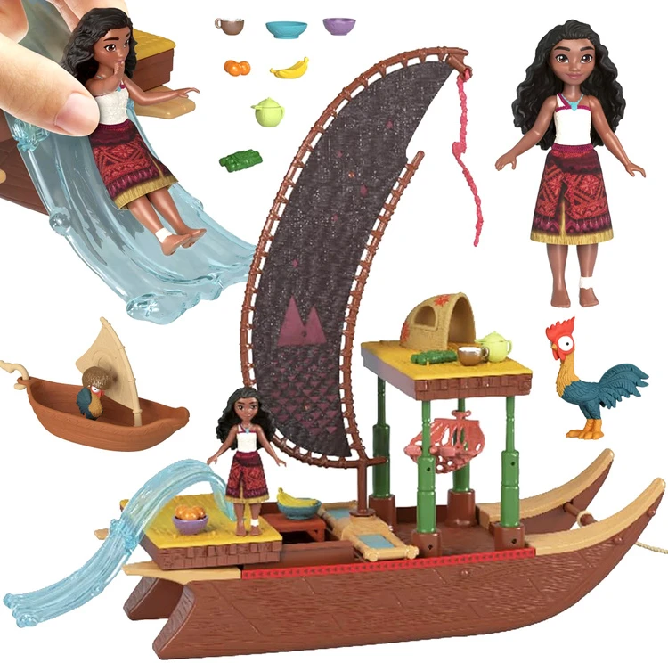Žaislas - Mattel Disney Vaiana 2 Kanoja Žaislų Rinkinys su Mini Lėle ir Priedais