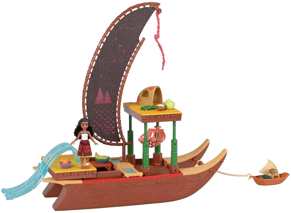 Žaislas - Mattel Disney Vaiana 2 Kanoja Žaislų Rinkinys su Mini Lėle ir Priedais