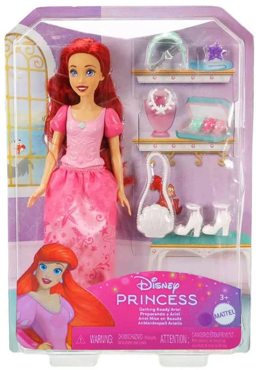 Mattel Lėlė Arielis princesė su rožine suknele
