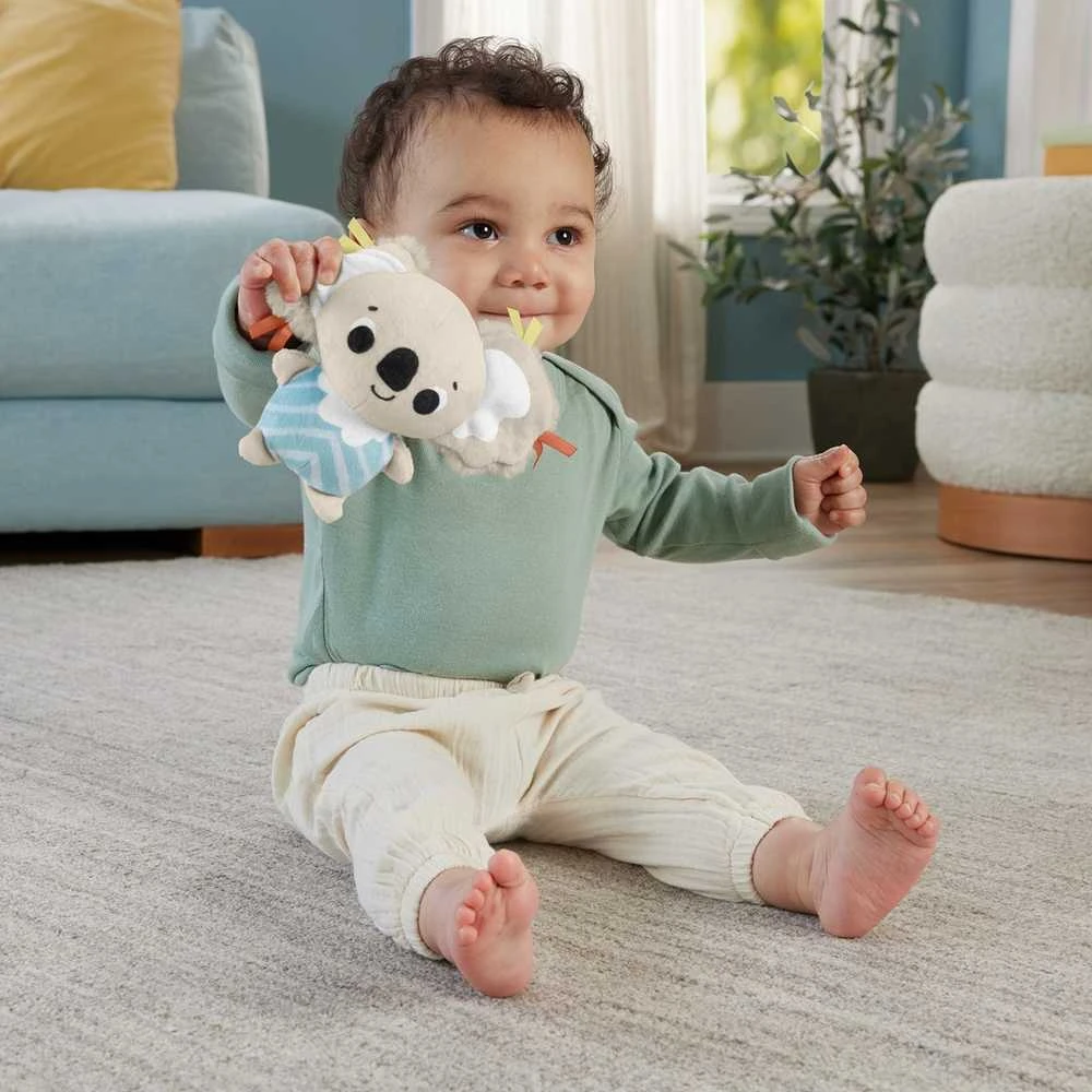 Mattel Fisher-Price Simply Senses naujagimio mankštos kilimėlis su 6 sensoriniais žaisliukais