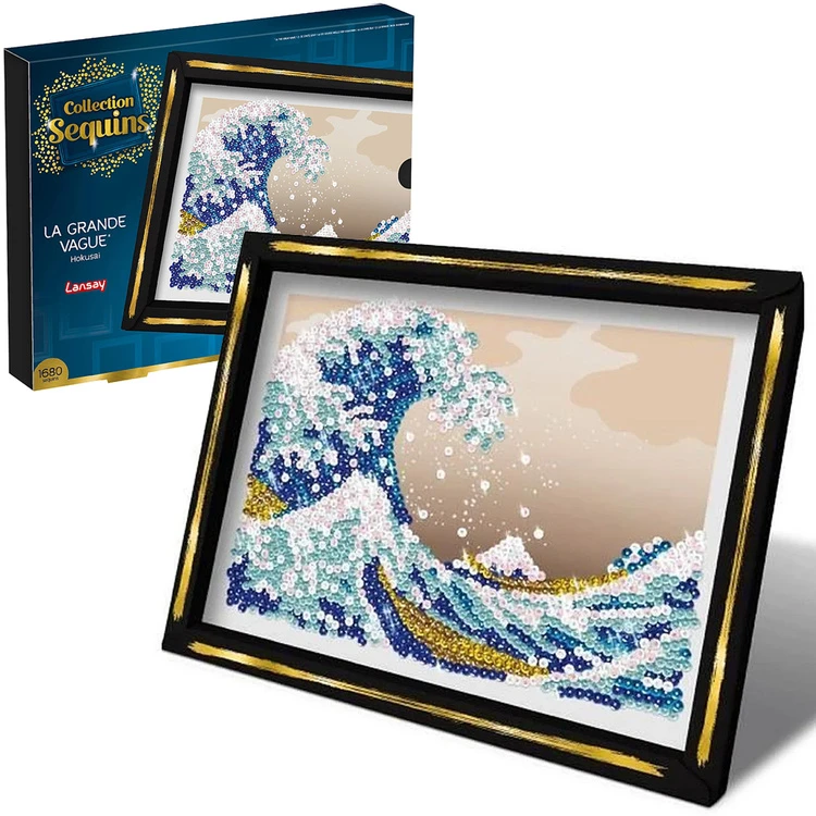 Mattel Sequin picture La grande vague SEA WAVE Sequin embroidery 1680 pcs ZA6711