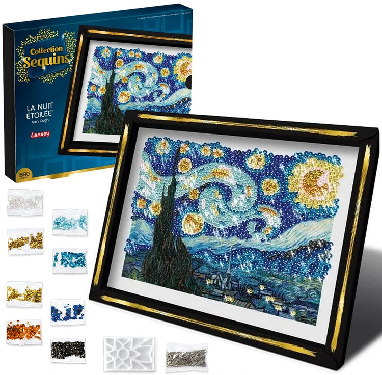 Mattel Sequin picture La nuit etoilee STARRY NIGHT Sequin embroidery 1680pcs ZA6710