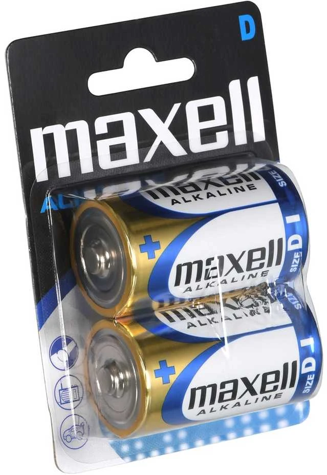 MAXELL šarminės LR20 baterijos 2 vnt.