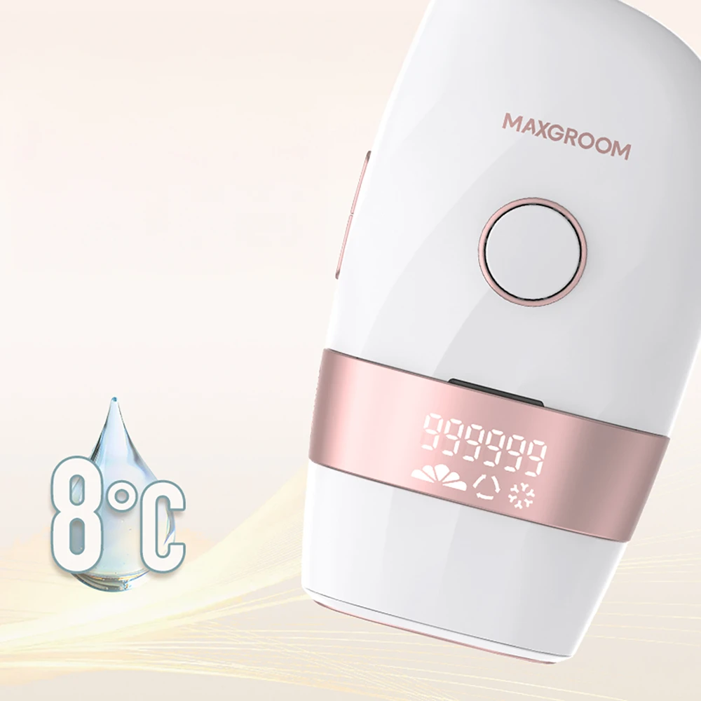 MAXGROOM JD-TM003 IPL epiliatorius plaukų šalinimui - baltas ir rožinis