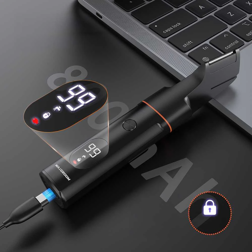 MAXGROOM LK-881 daugiafunkcis kirptuvas su keičiamais antgaliais - juodas