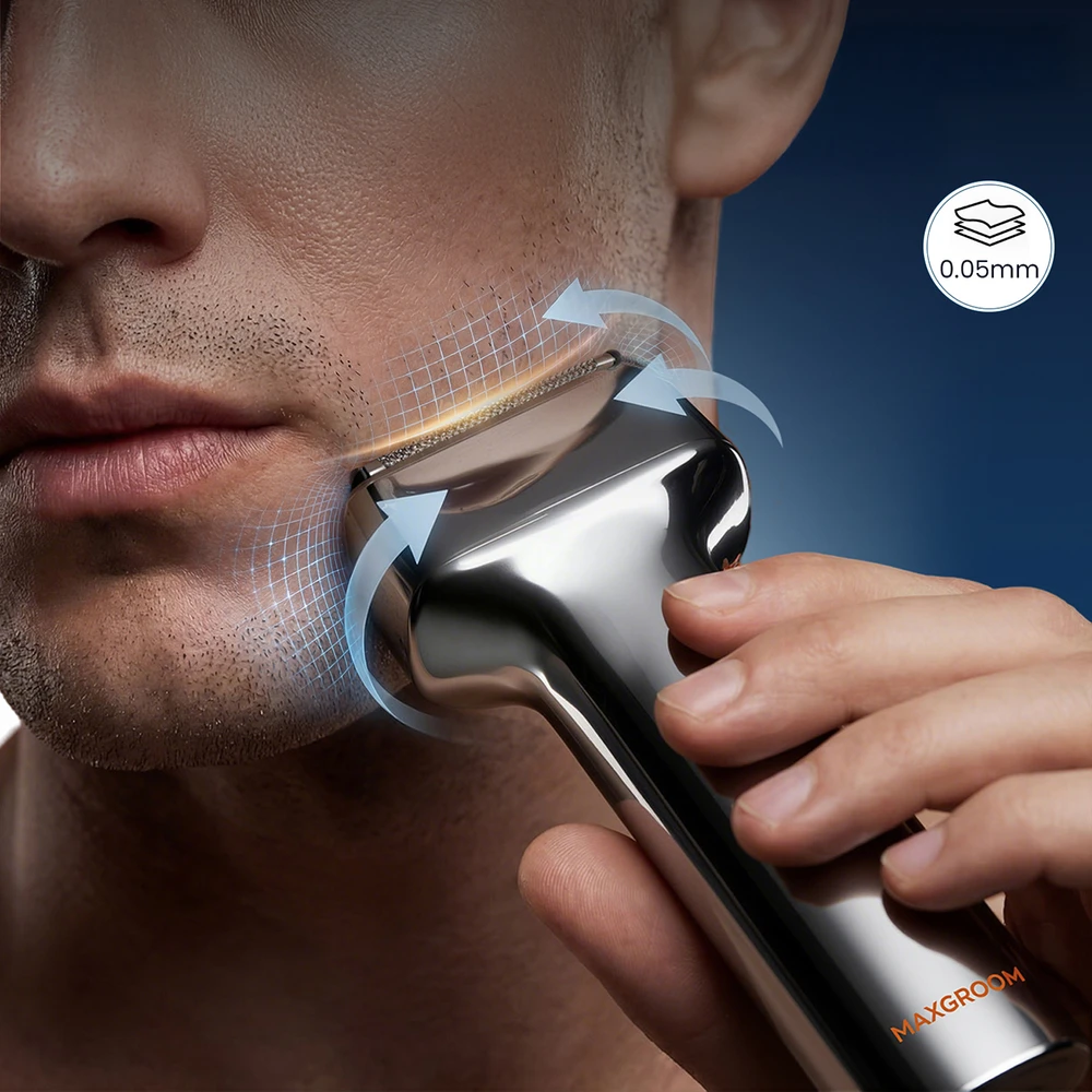 MAXGROOM WF-2037D foil electric shaver IPX7 - sidabrinis