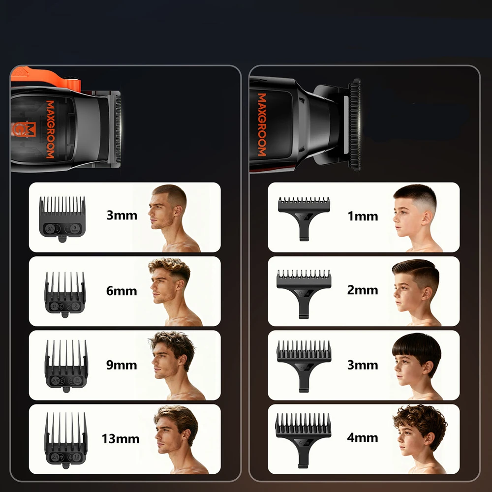 MAXGROOM WF-3908 daugiafunkcinė plaukų kirpimo mašinėlė su kirpimo mašinėle - juodas