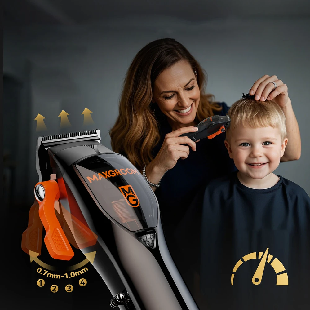 MAXGROOM WF-3908 daugiafunkcinė plaukų kirpimo mašinėlė su kirpimo mašinėle - juodas