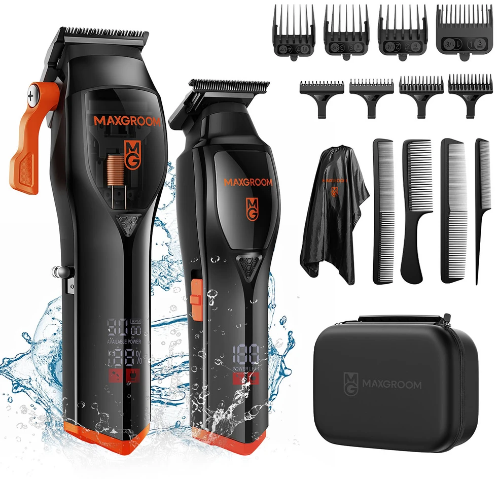 MAXGROOM WF-3908 daugiafunkcinė plaukų kirpimo mašinėlė su kirpimo mašinėle - juodas