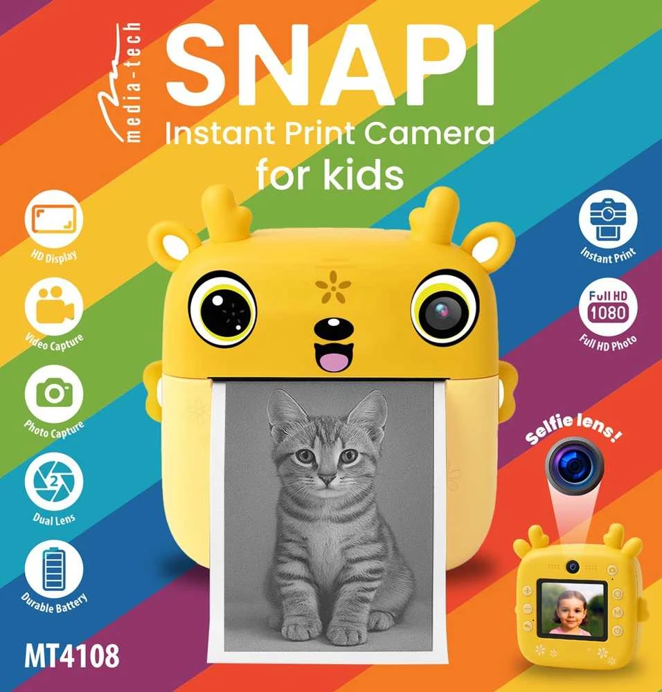 Media tech Digital kids’ camera with thermal spausdintuvas SNAPI MT4108