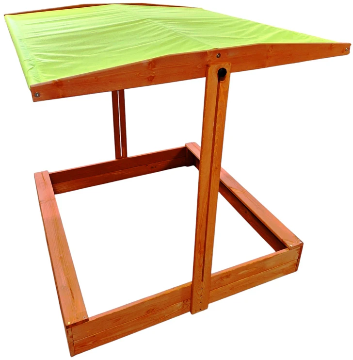 Bestway Medinė smėlio dėžė 120x120cm su stogeliu, uždara SP0838