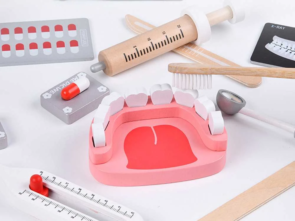 Jokomisiada Medinių aksesuarų rinkinys LITTLE DENTIST ZA4718