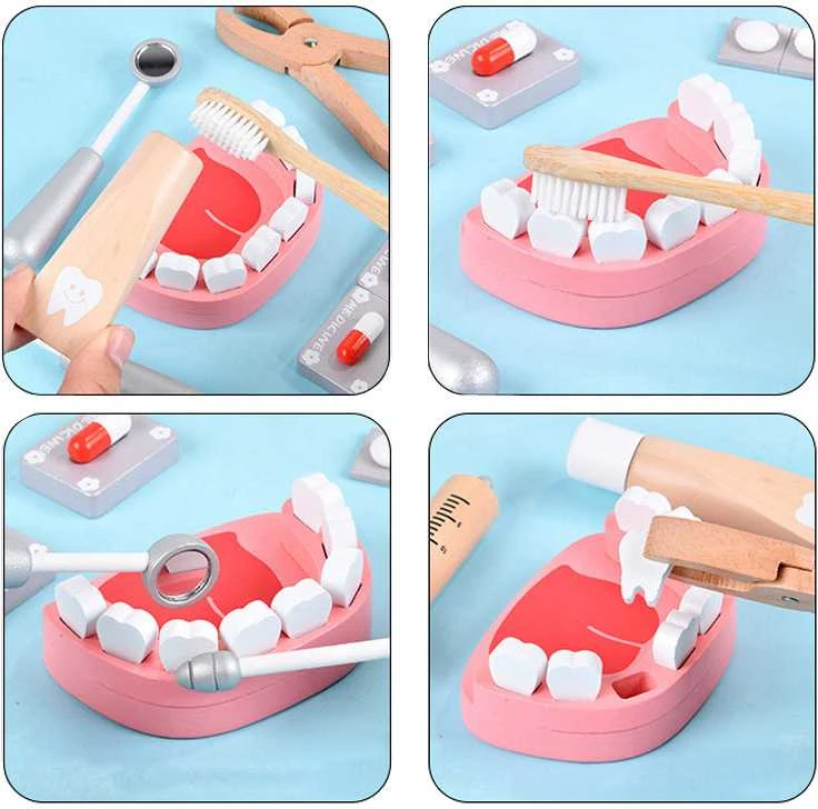 Jokomisiada Medinių aksesuarų rinkinys LITTLE DENTIST ZA4718