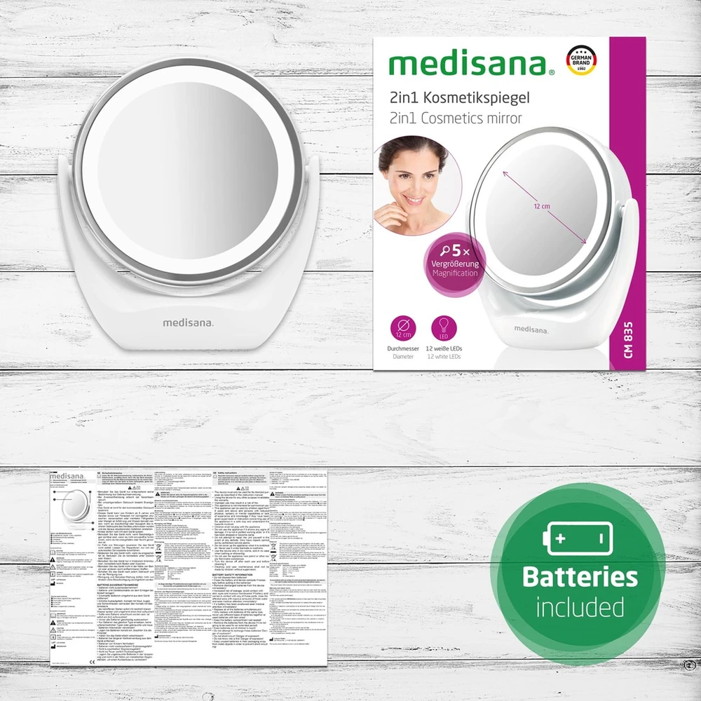 Veidrodis Medisana CM 835 2in1 Cosmetic Mirror