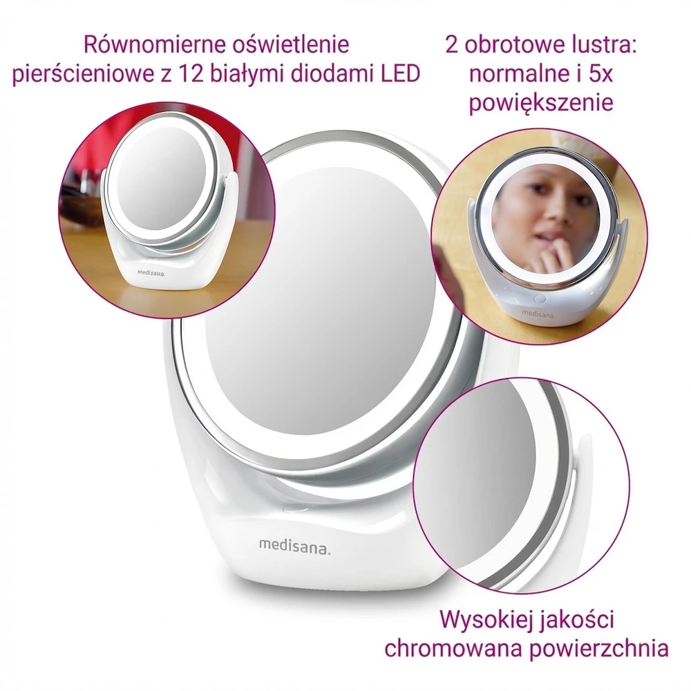 Veidrodis Medisana CM 835 2in1 Cosmetic Mirror