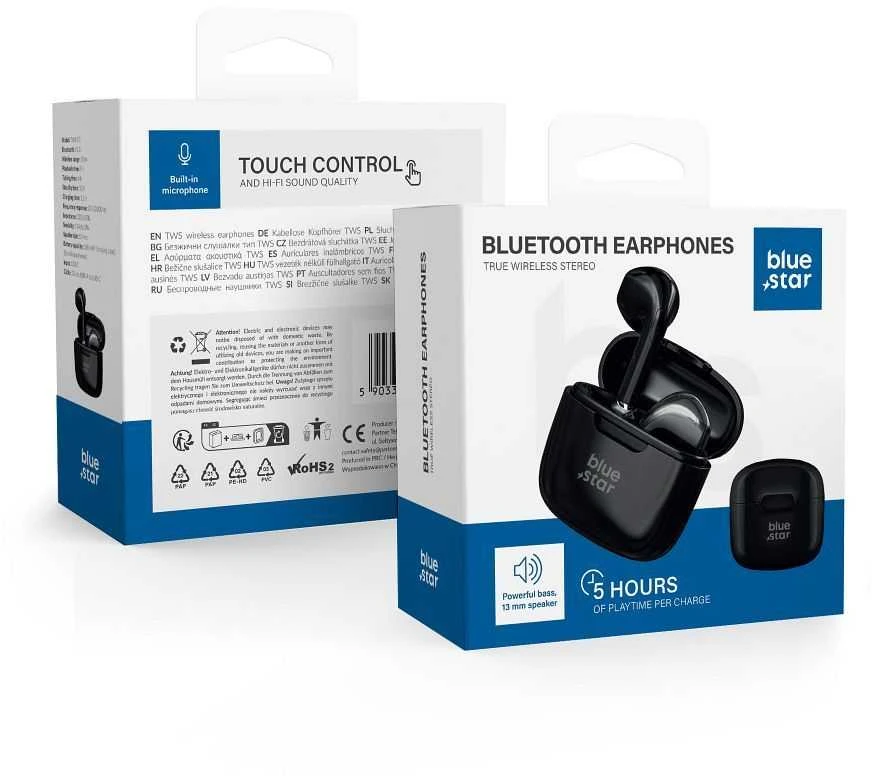 BlueStar Belaidės ausinės Blue Star FI7 TWS juodas