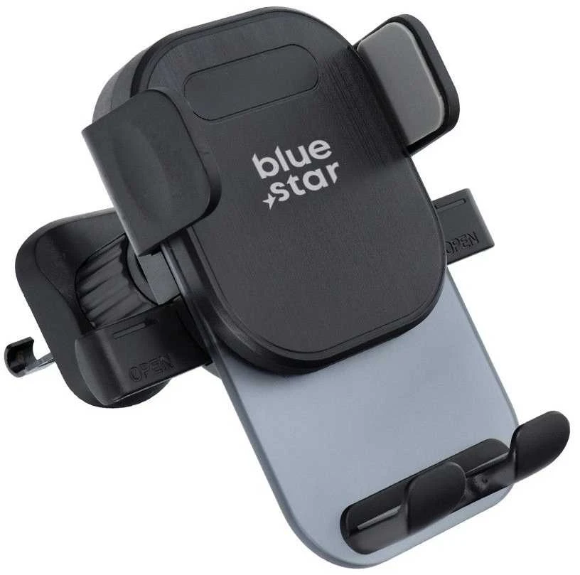 BlueStar Automobilinis telefono laikiklis Blue Star Auto Lock X2 oro išleidimo angos juodas